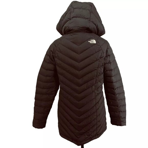The North Face Women's Goose Down 550 Puffer Parka Coat Black Size S Hood *READ - Picture 2 of 14